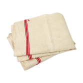 Lot of 2 large monogrammed tea towels
