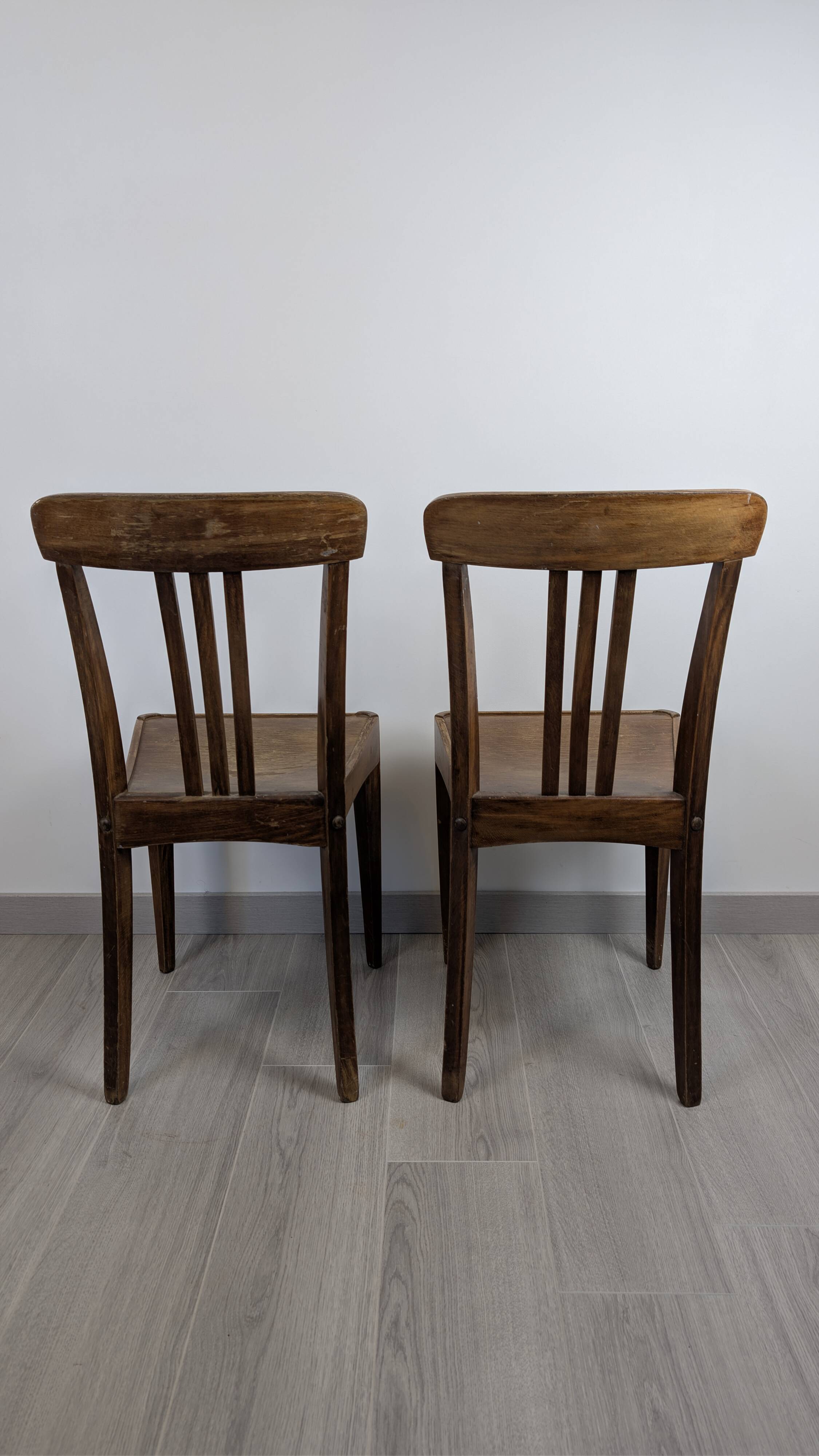 Stella bistro chairs – Vintage pair in wood, retro charm