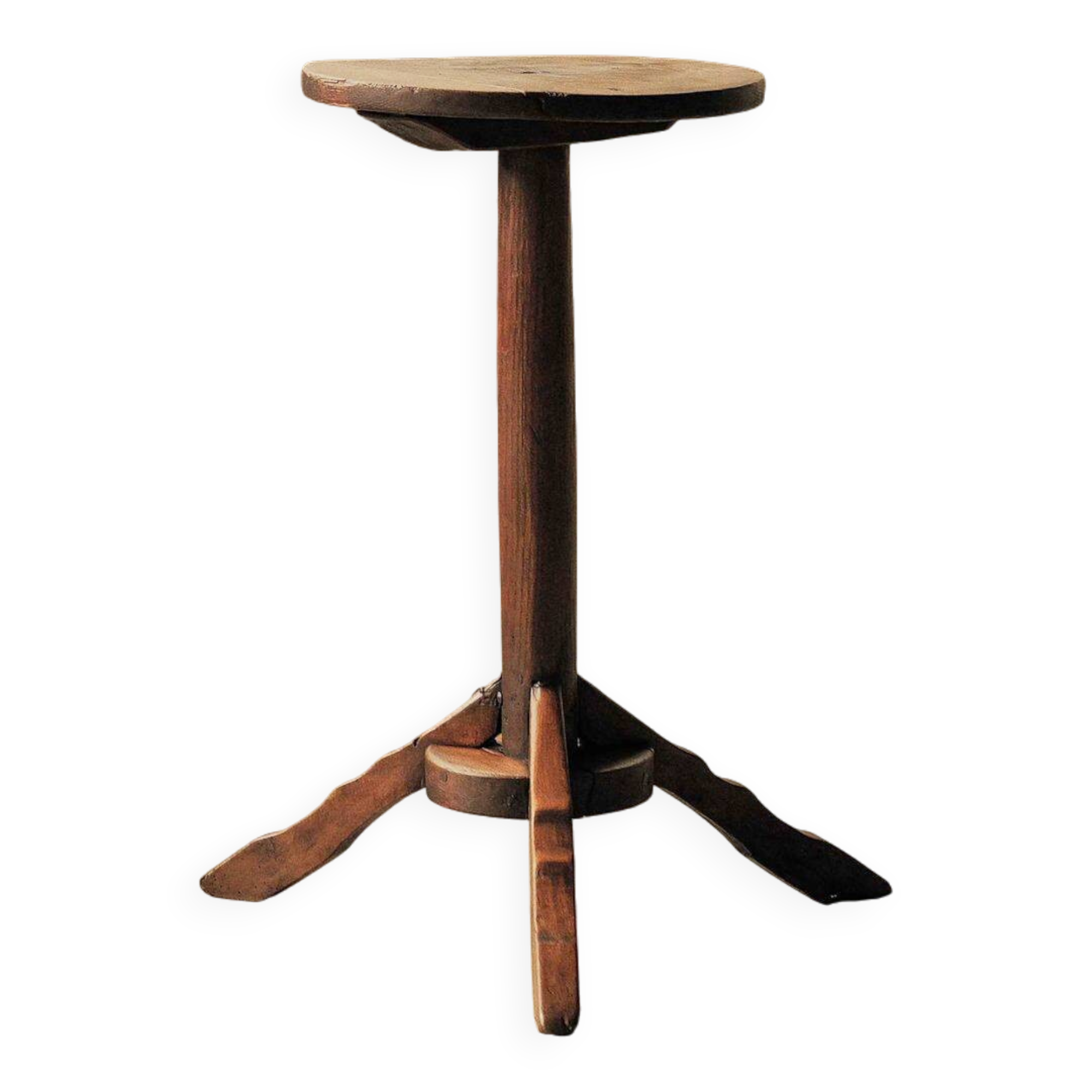 Oak guéridon, Art-Populaire, 19th century