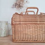 Old rattan trunk