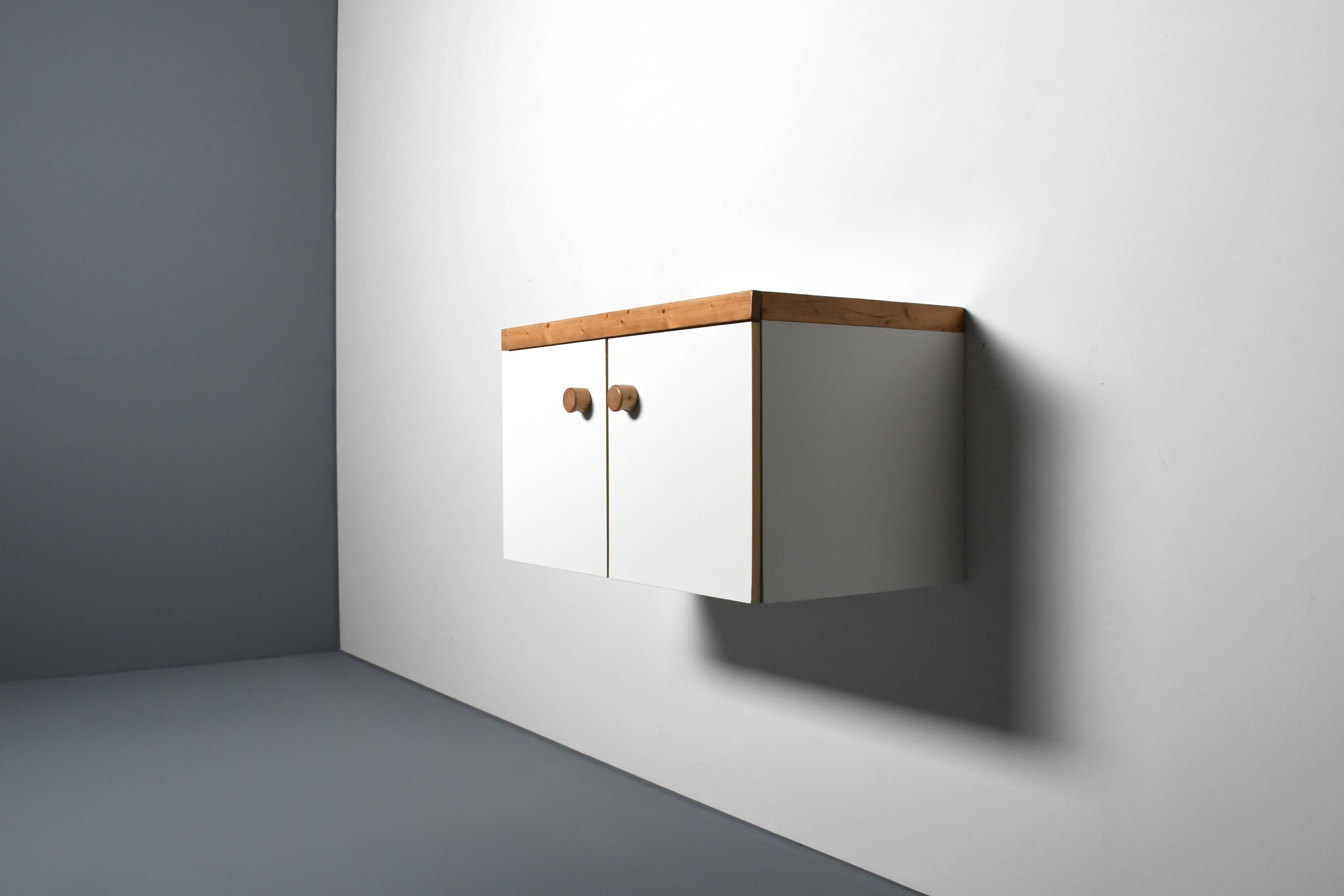 Wall Mounted 'Les Arcs’ Cabinet / Sideboard , France, 1970s