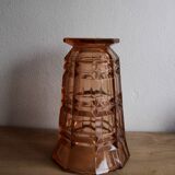Chiseled glass vase