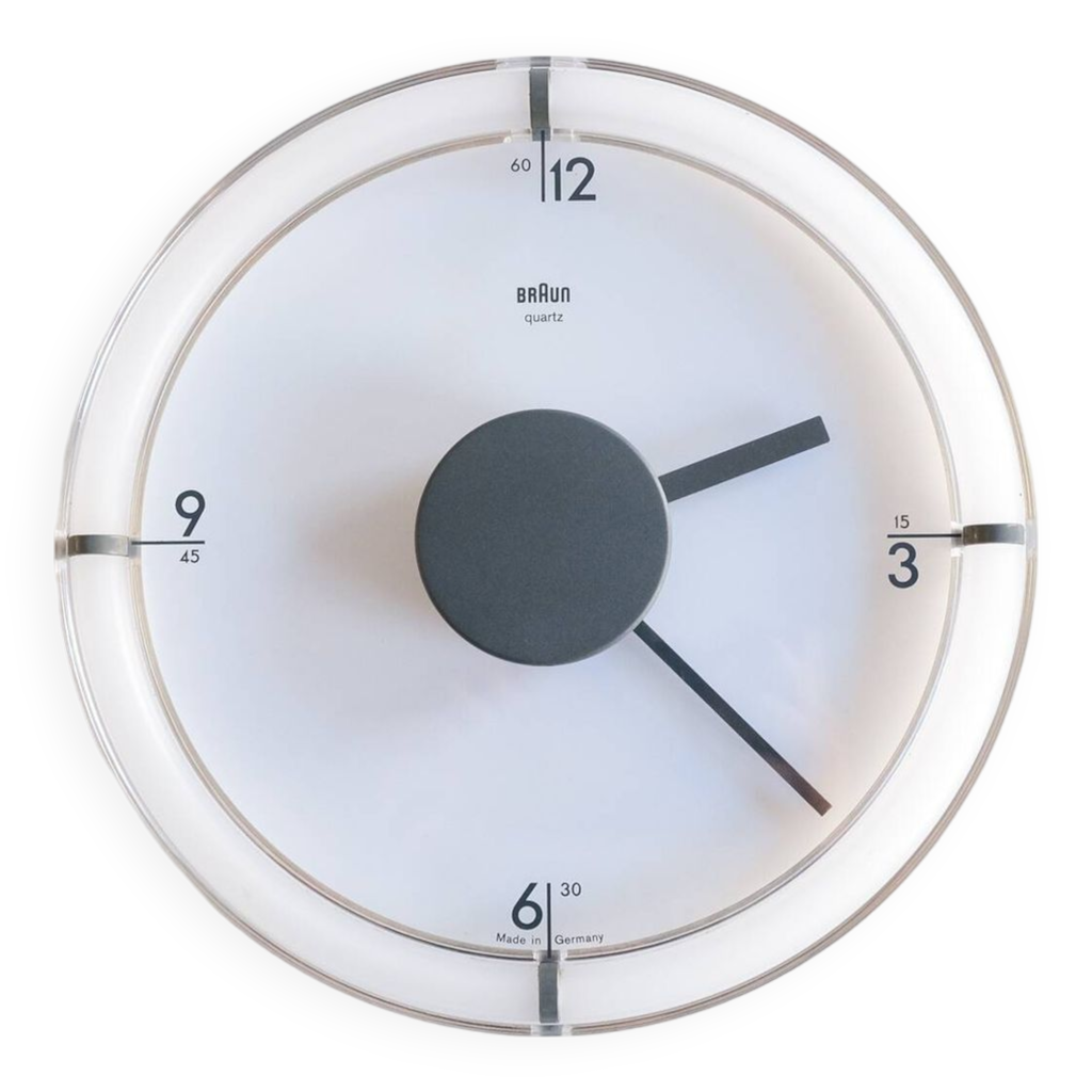 Postmodern BRAUN Model ABW-35 Wall Clock by Dietrich Lubs, Germany