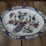 Large Porcelain Dish decoration Birds Peacocks Ancient
