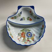 Porcelain molds & fries plate Croquet Quimper