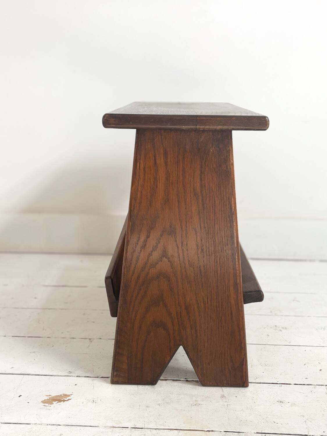 Small brutalist oak table