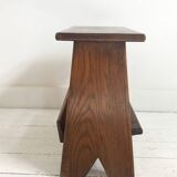 Small brutalist oak table