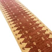 Vintage Afghan Ziegler Tapis Tissé à la main Rust Wool Runner - 77x450cm