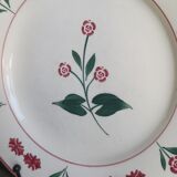 6 old flat plates mismatched Terre de Fer