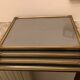 4 old large picture frames metal curved glass