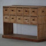 Danish apothecary cabinet in antique pine from the 19th century / Console, 1850–1880s