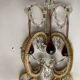 Large Crystal Beaded Murano Glass Sconces Set of 2,