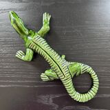 Green ceramic lizard