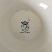 Antique Saint Amand earthenware salad bowl or tureen, Marie-Louise model