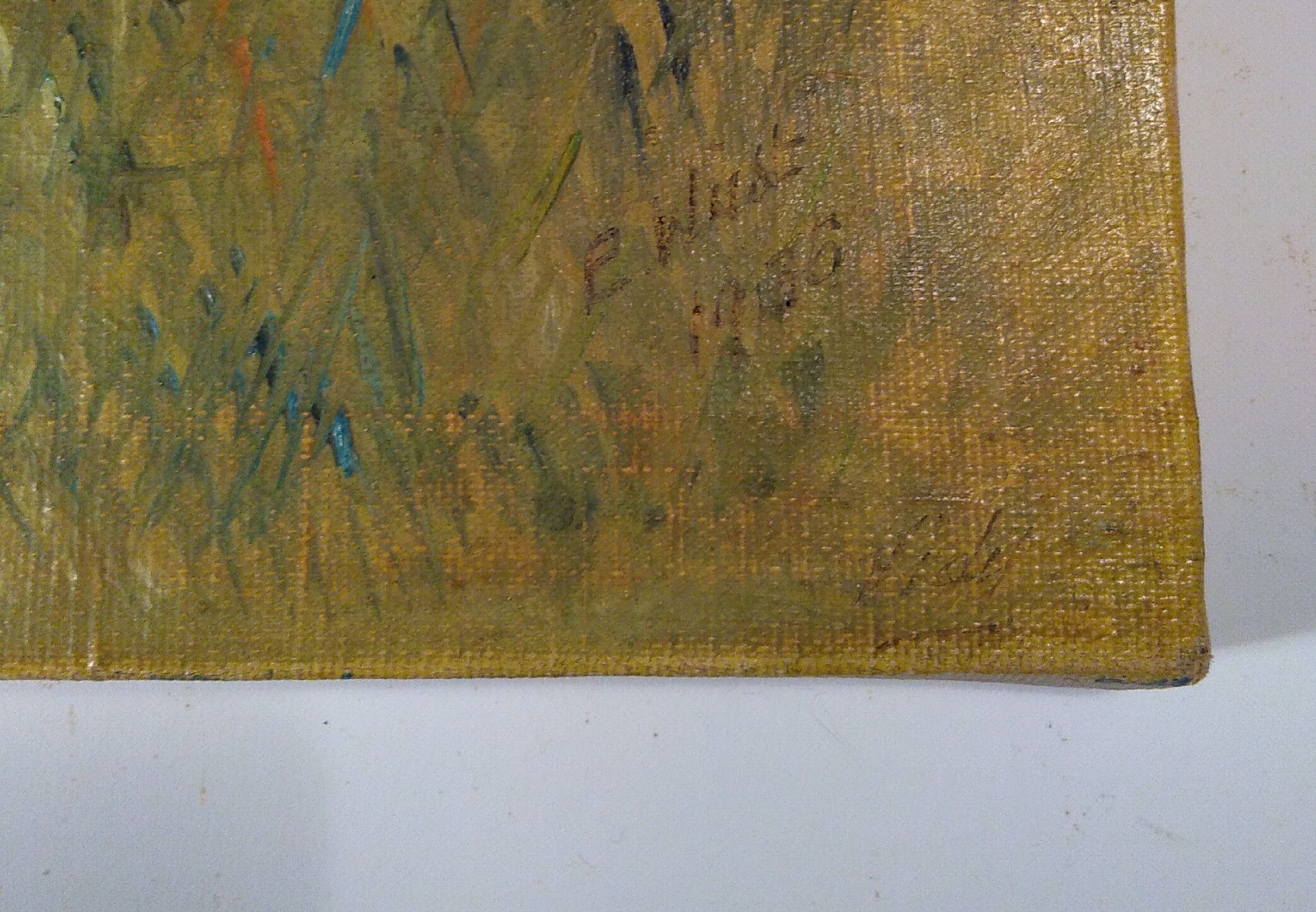 Oil on landscape canvas