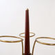 Tripod floor lamp with three arms and opaline glass - 1950s