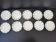 Lot of 10 plates to desserts of the 1950s