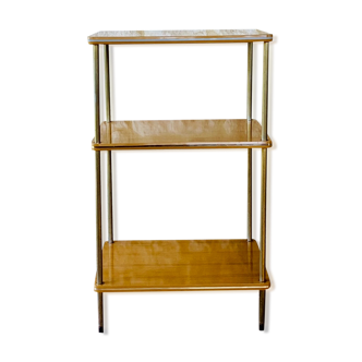 Side table with 3 vintage shelves 70s