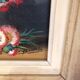 Oil on canvas bouquet of flowers sign c barnier