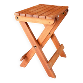 Petit tabouret en bois pliant, 1970
