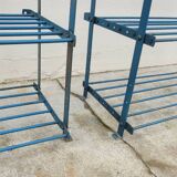 Set of 3 Rigidex iron storage locker shelves 1950s