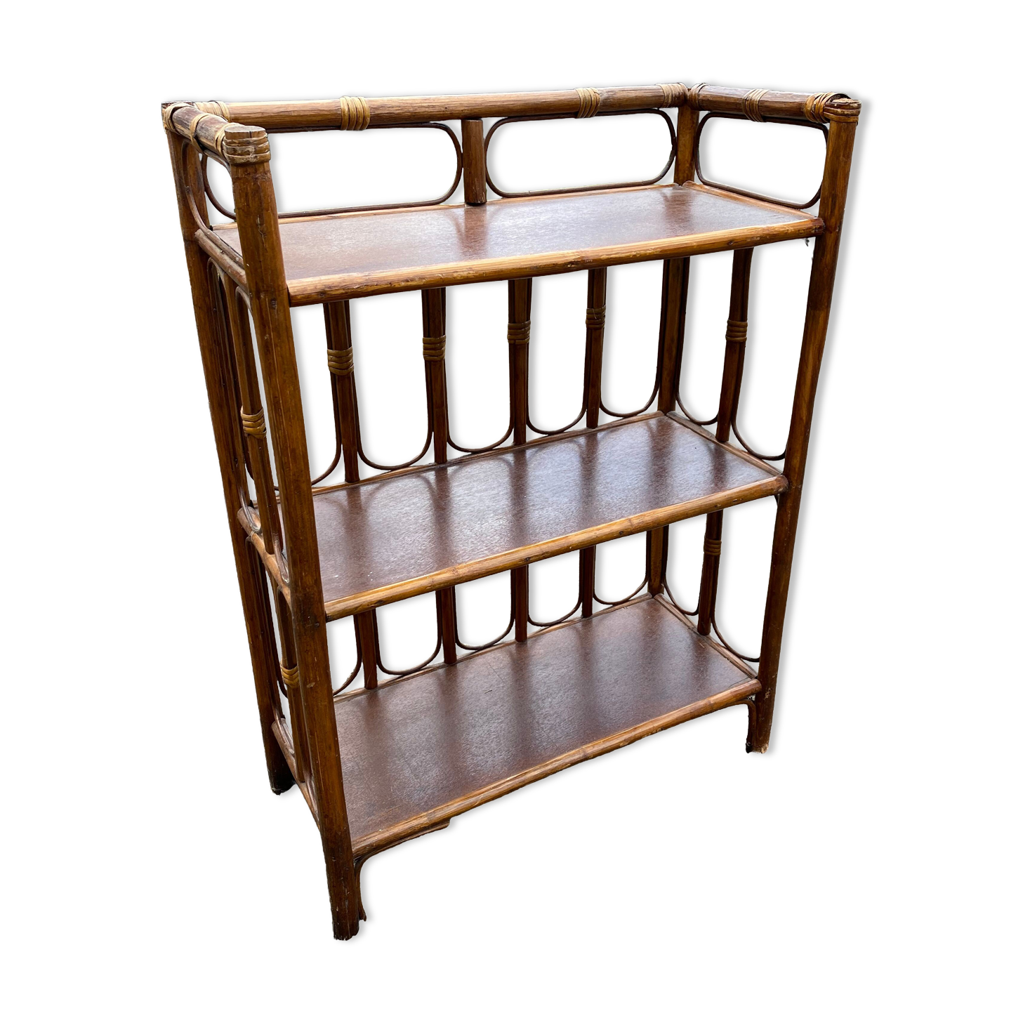 Rattan shelf