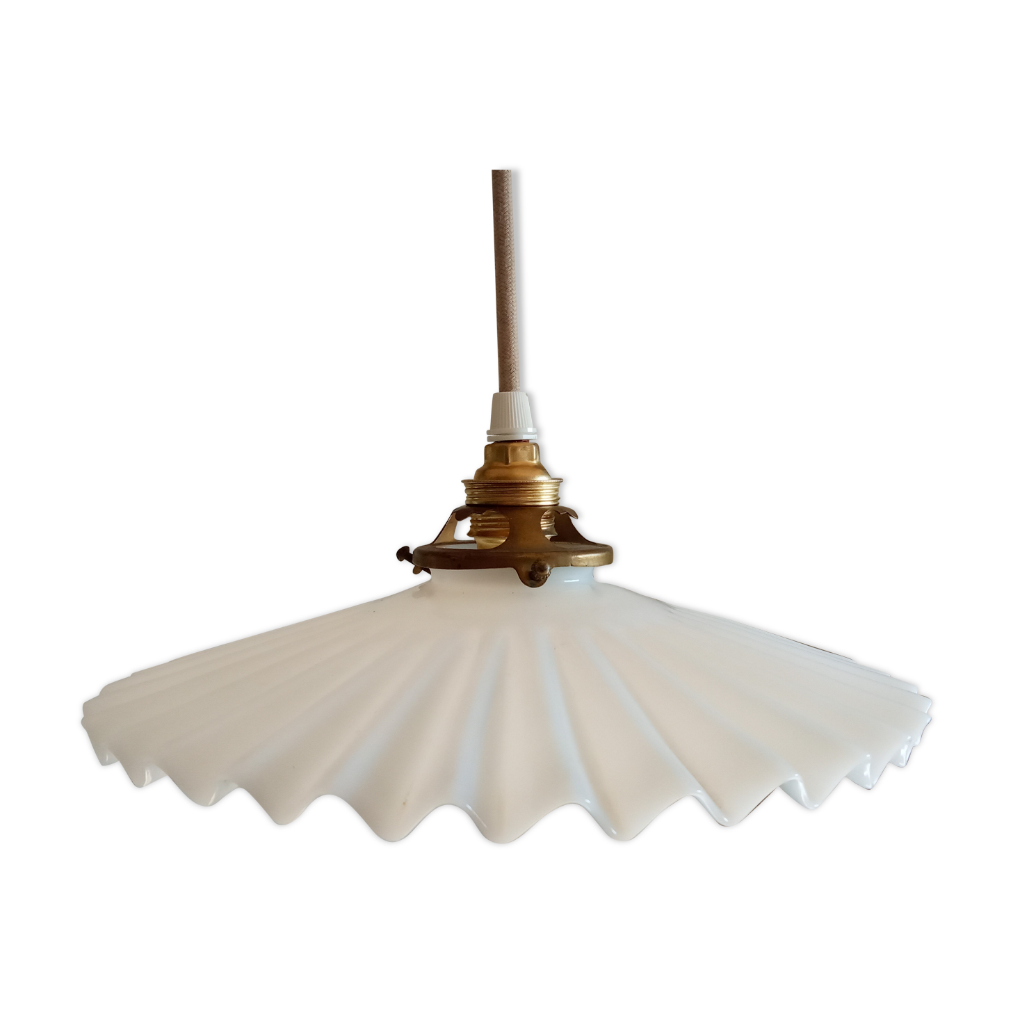 Old pleated opaline hanging