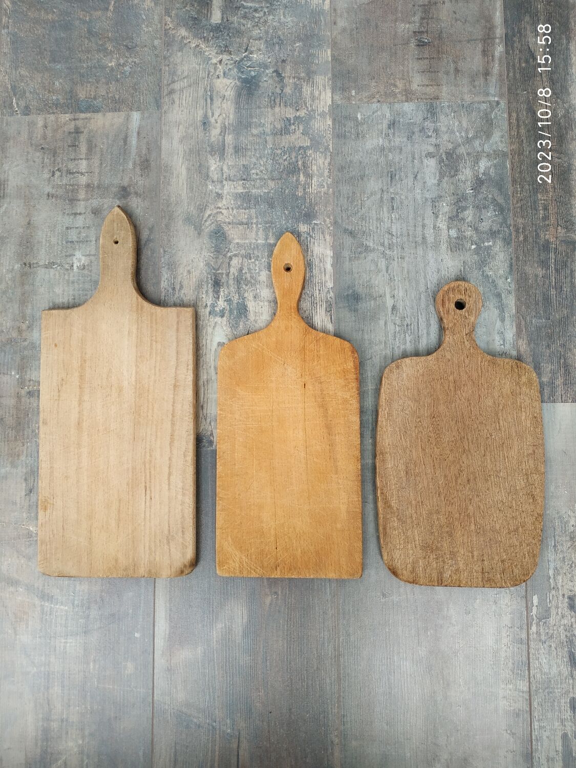 Trio of wooden cutting boards