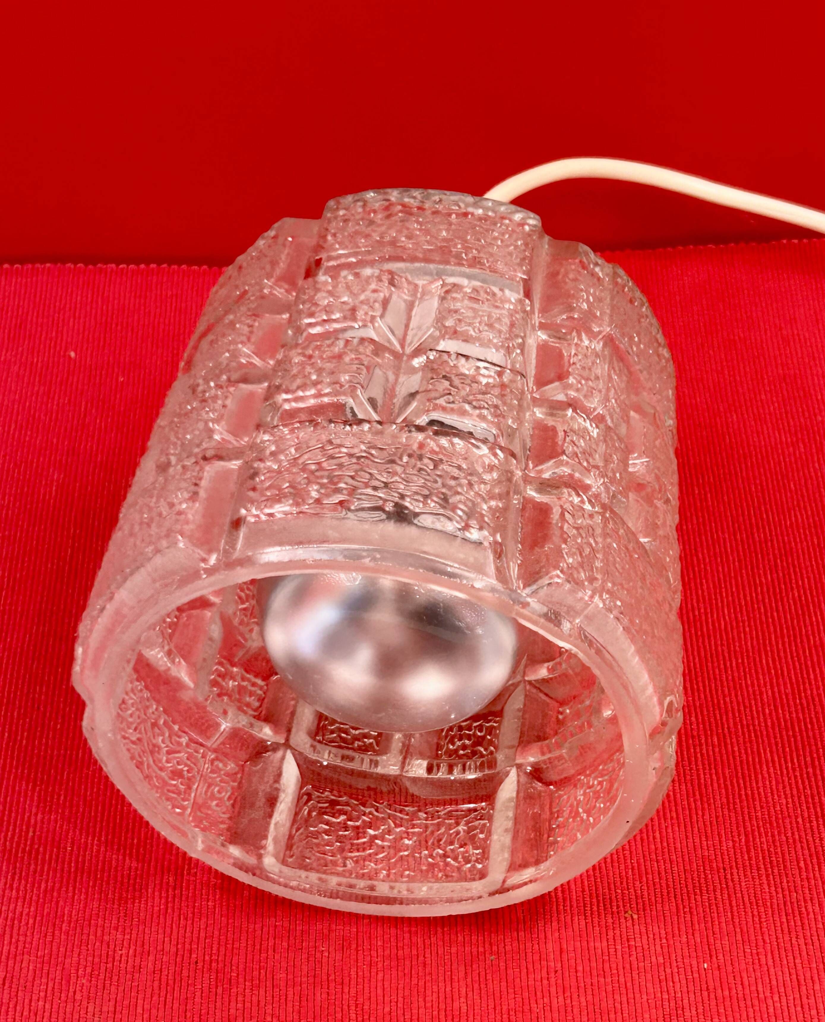 Suspension en verre à motifs géométriques, 1970