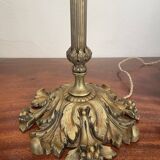 Old gilded bronze lamp stand