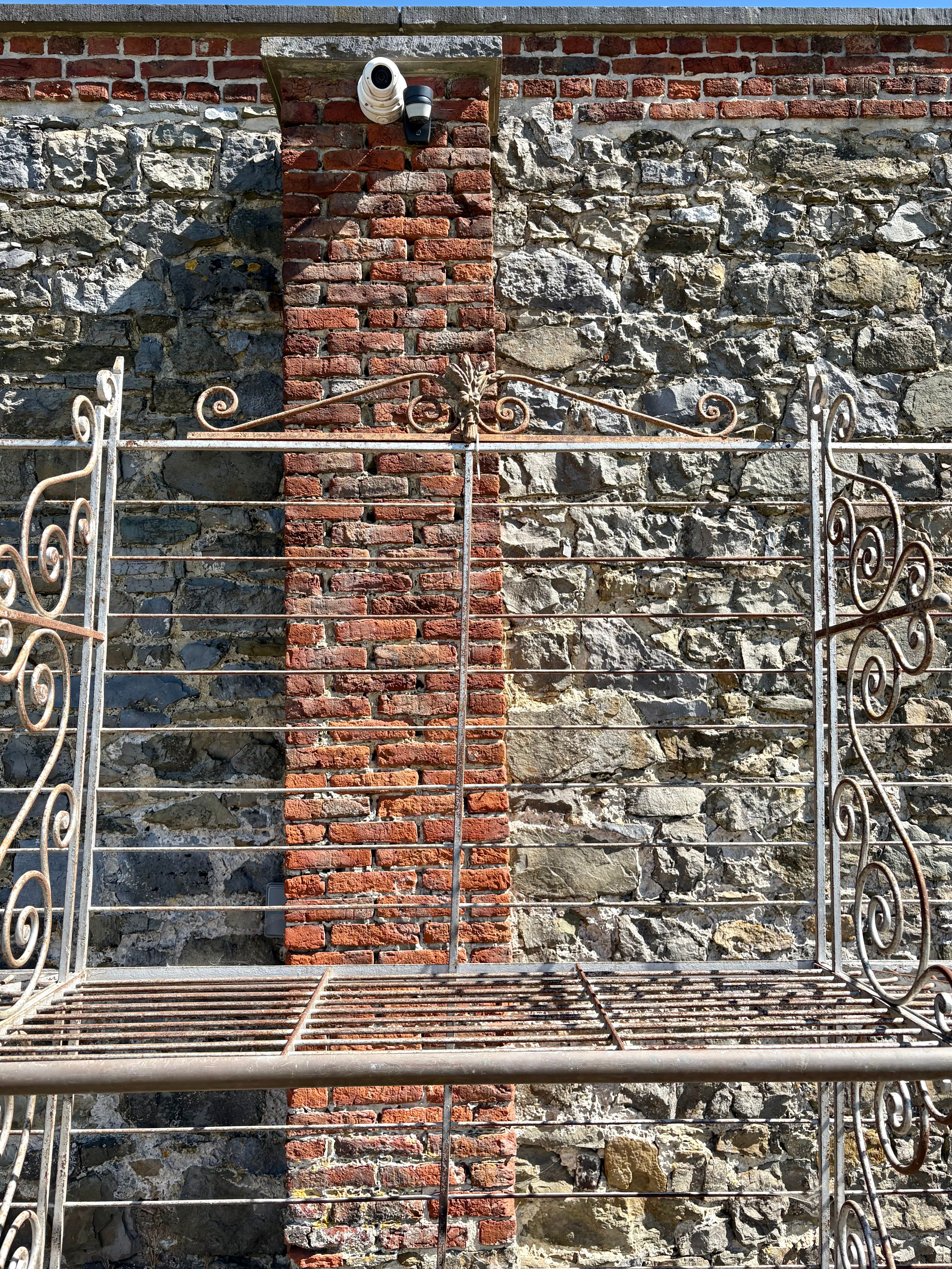 Large garden shelf / console in wrought iron – 19th century style