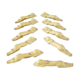 Set of 10 knife rests in Malicorne earthenware by Emile Tessier