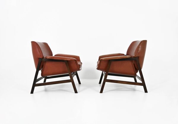 2 Fauteuils « 849 » par Gianfranco Frattini pour Cassina, 1950