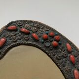 Mirror wall the vintage oriental style, 22x19 cm
