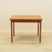 Danish teak extending dining table on solid wood legs, 1970s
