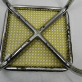 Tabouret scoubidou jaune et blanc