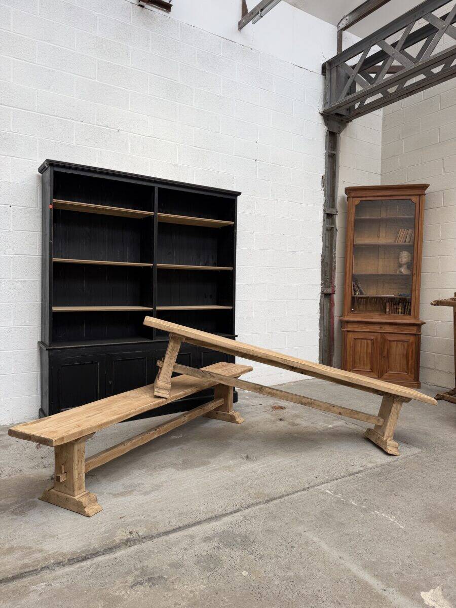 Pair of solid oak benches