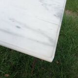 Marble and cast iron bistro table