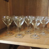 Set of 12 identical stemmed glasses