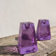 Pair of 1980 candle holders in blown glass