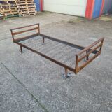 Single bed, Scandinavian teak daybed with compass feet, 1960s