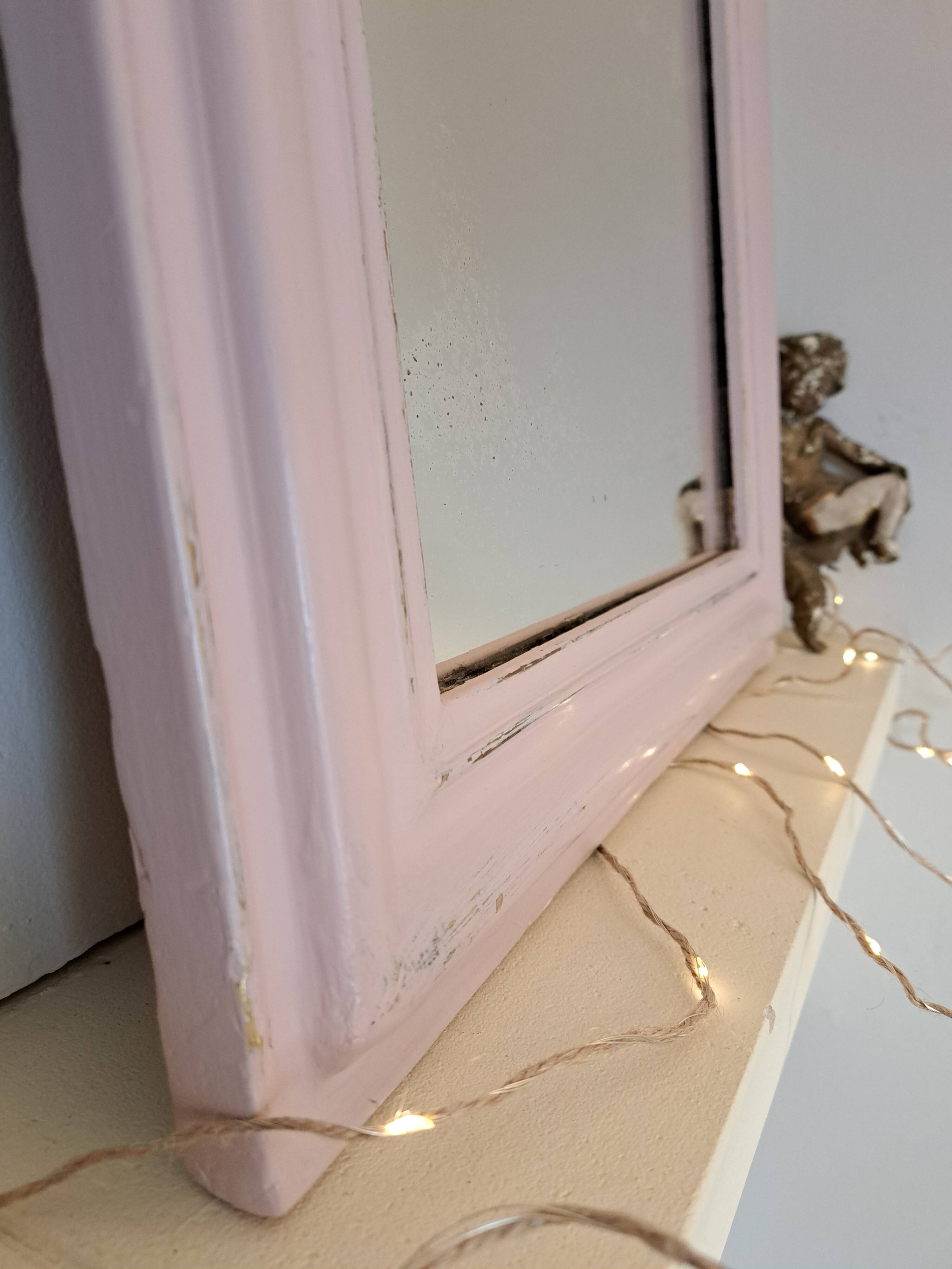 Powder pink Louis Philippe mirror