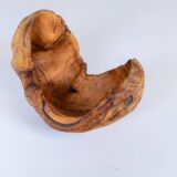 Organic birch wood bowl of Swedish folk art, from the 1960s.