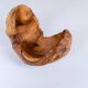 Organic birch wood bowl of Swedish folk art, from the 1960s.