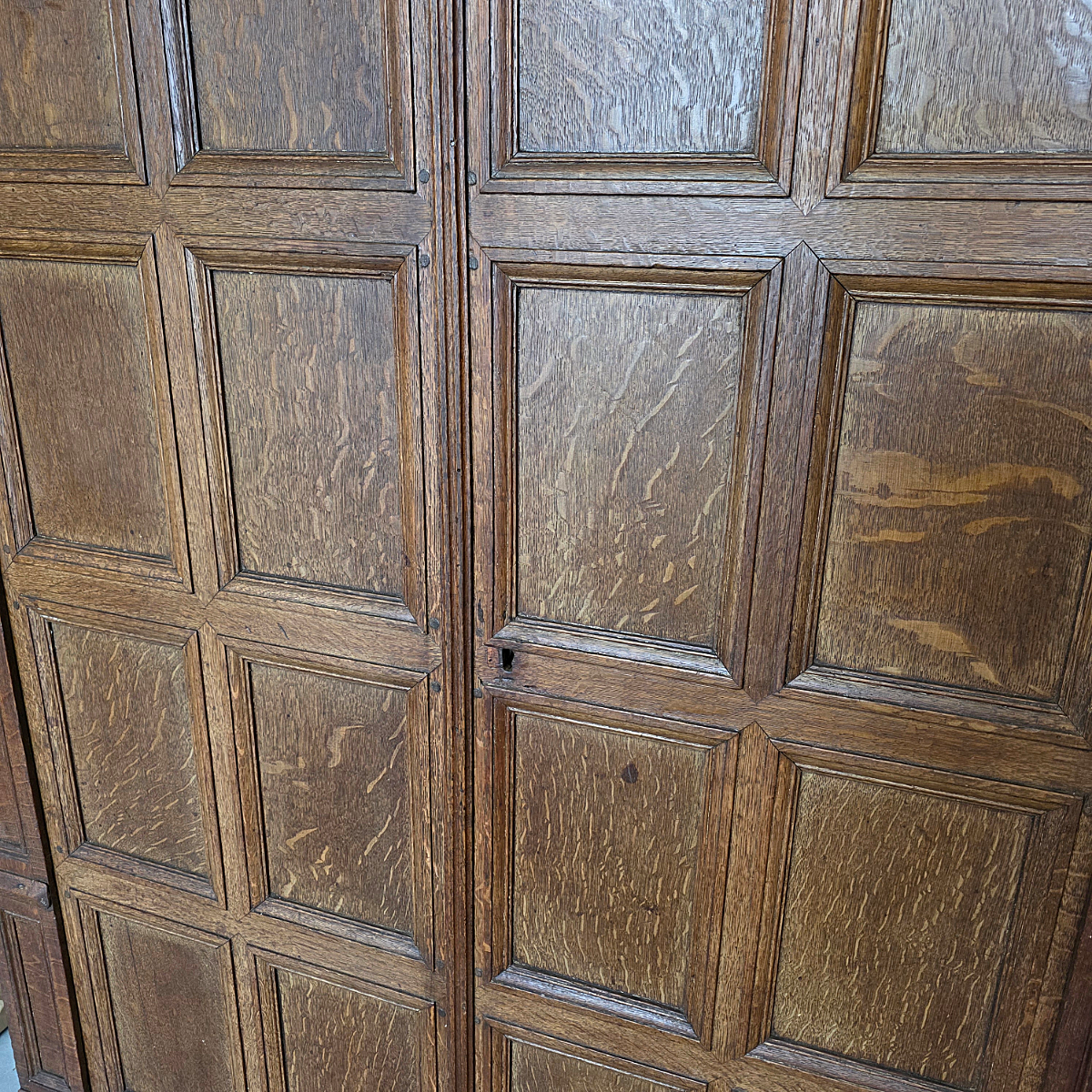 Antique Dutch Oak Panel Cabinet, early 1700s