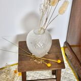 Pair of polished glass vases