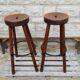 2 Solid wood bar stools