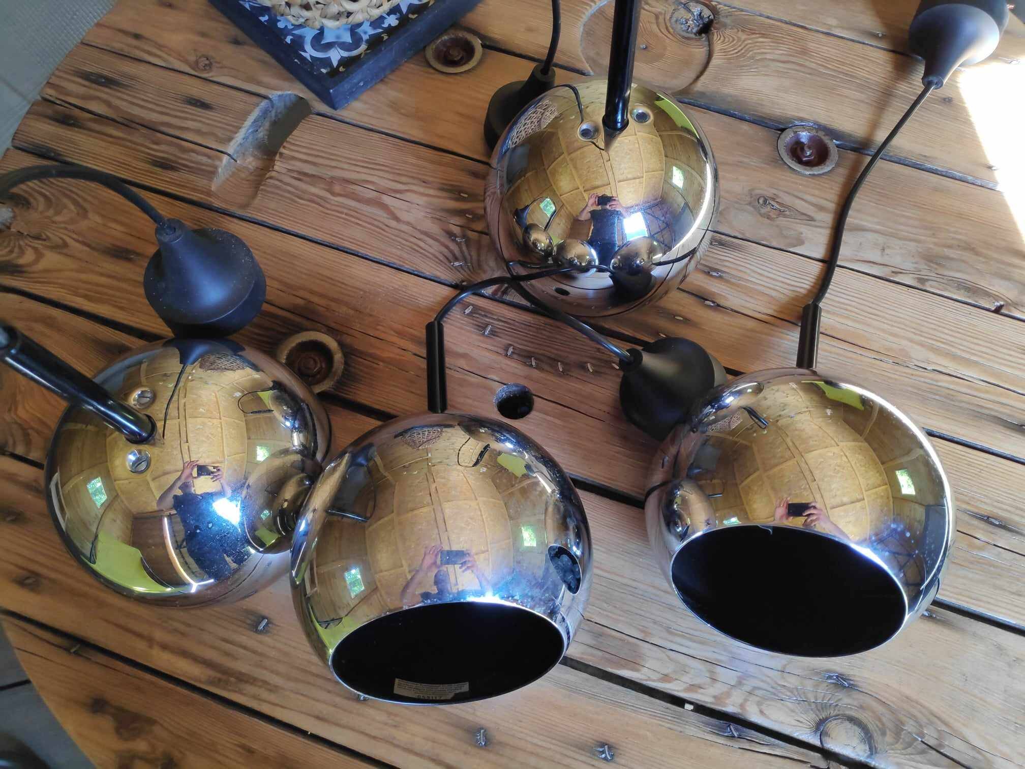 Set of 4 real STAFF pendant lights from the 70s