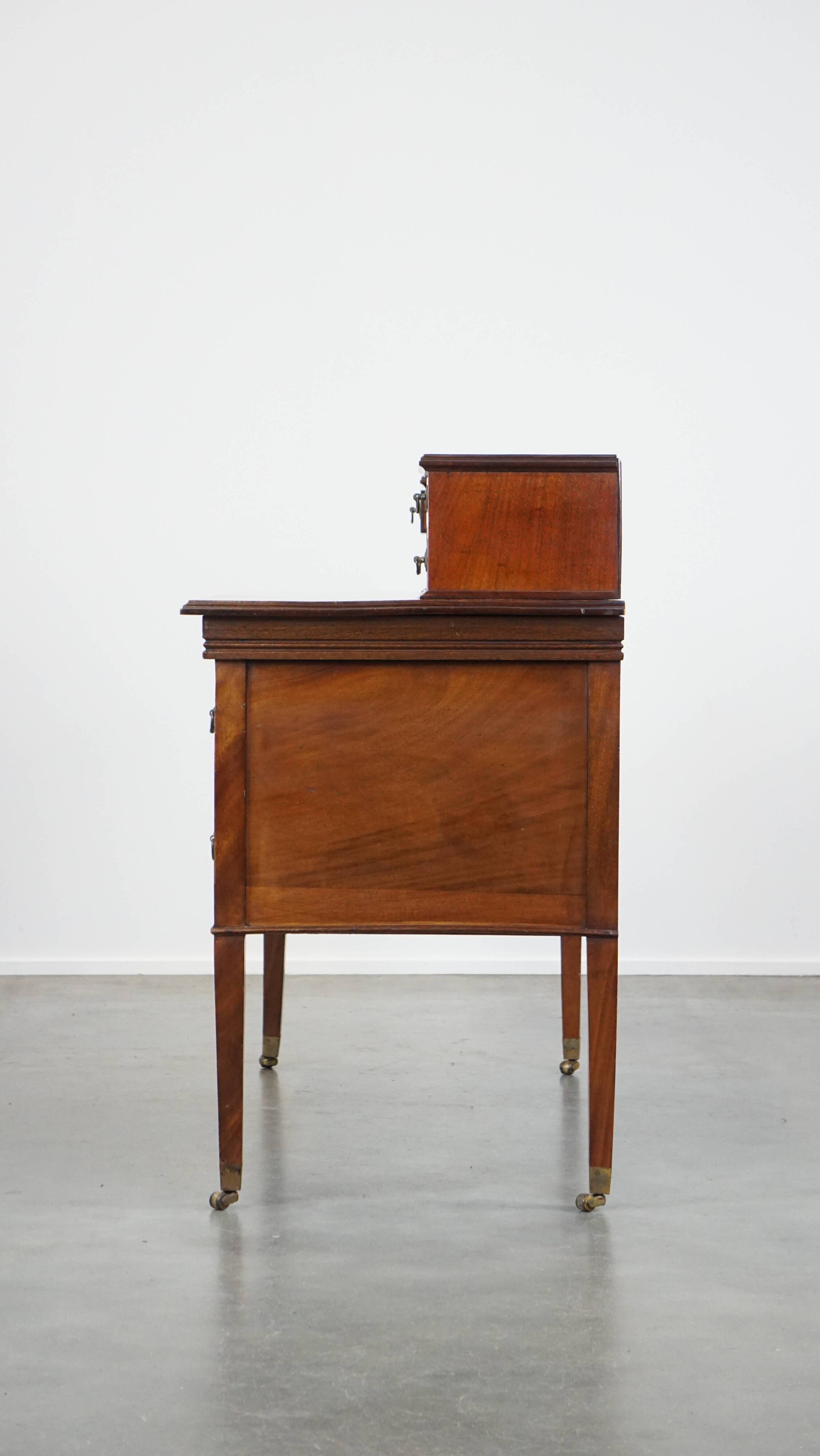 Bureau anglais de style Empire avec marqueterie de bois, XIXe siècle