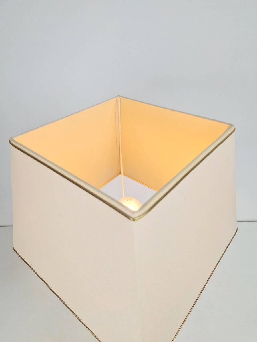 Vintage Brass and Cream Table Lamp from Maison Charles, 1970s